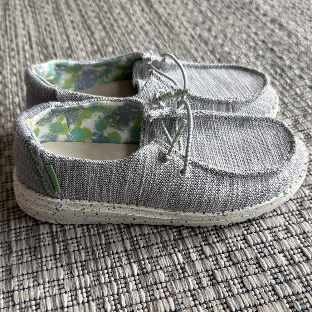 Hey Dude Kids Light Gray Moccasins - Picture 4 of 5